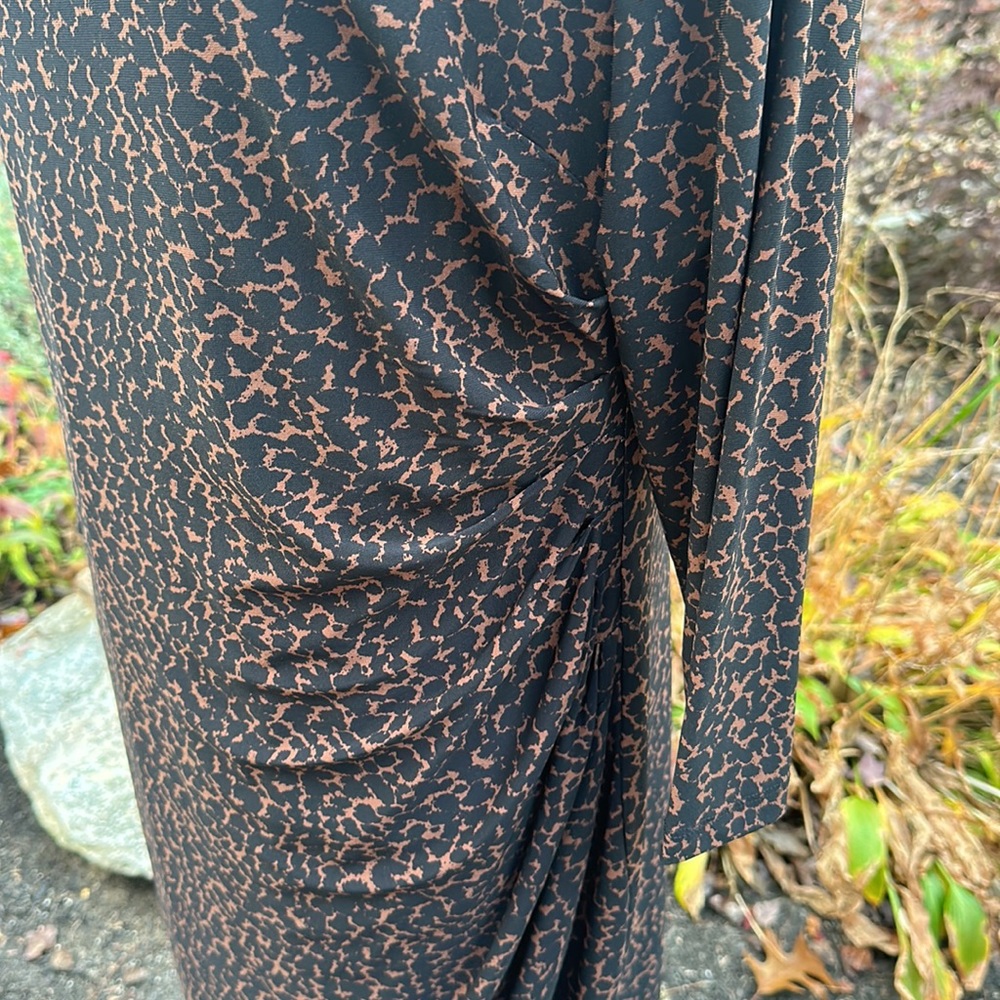 Ralph Lauren leopard side gather dress - Picture 2 of 4